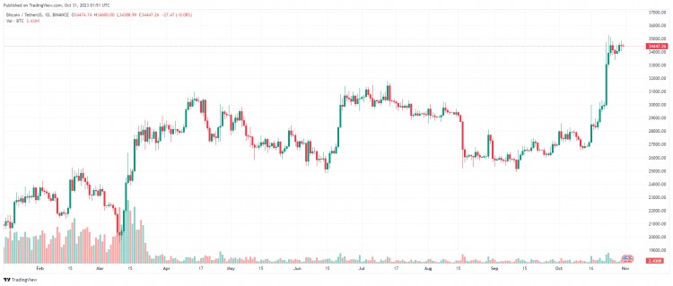 10 月 31 日：比特币（BTC）稳定，山寨币随着上涨而复苏