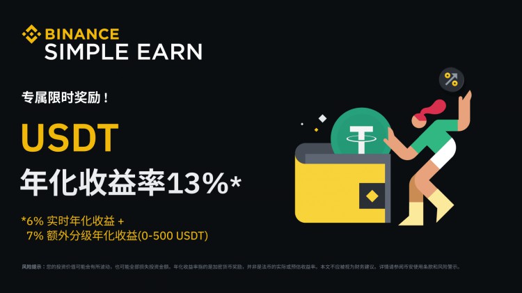 当前产品限时奖励：享受USDT 年化收益率13%！