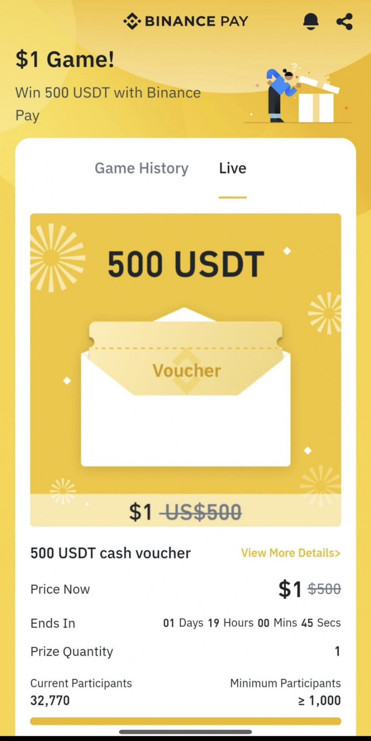 Invest $1 and Win $500 on Bina