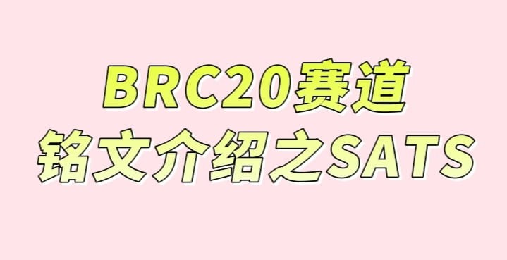 比特币生态,BRC20赛道,铭文介绍之SATS