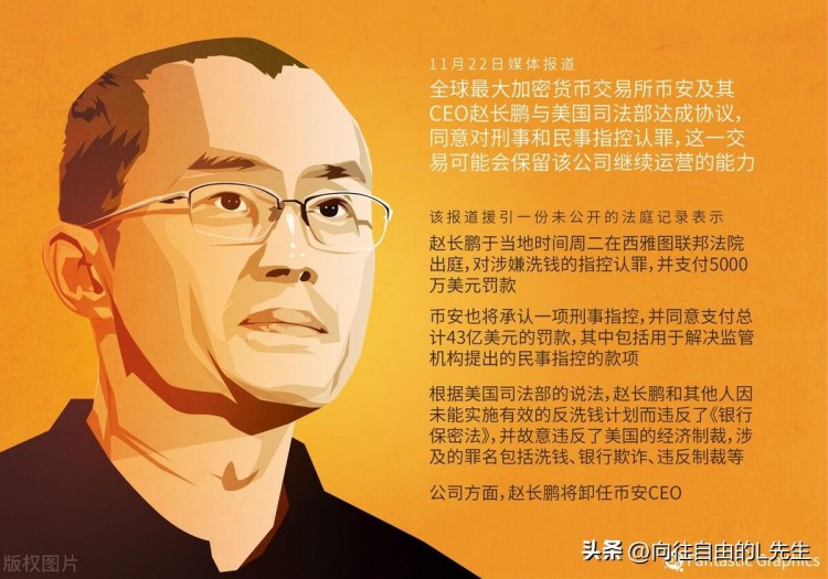 币安(Binance)赵长鹏认罪：全球最大的加密货币交易平台创始人承认违法行为