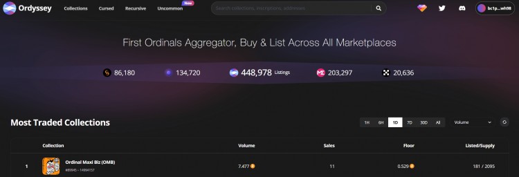 「BTC生态」本文了解了Ordinals聚合交易市场NxHub、Best in Slot及Ordys