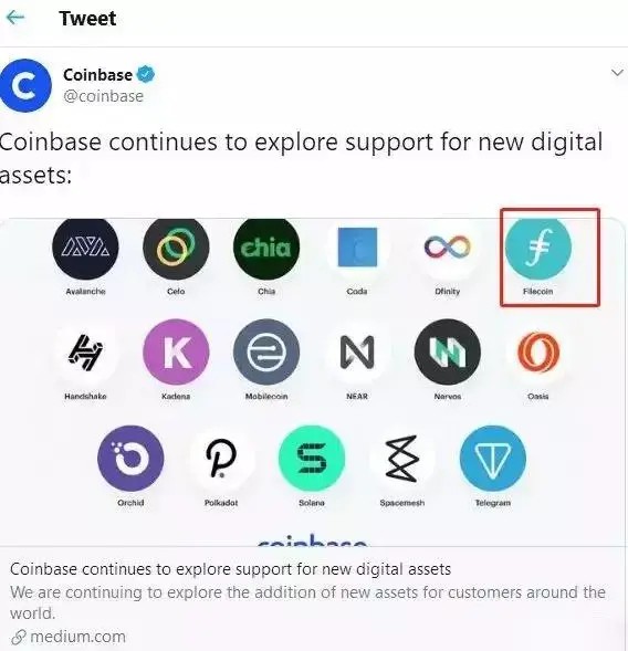 多家顶级交易所支持Filecoin，实现了数字货币的王者地位