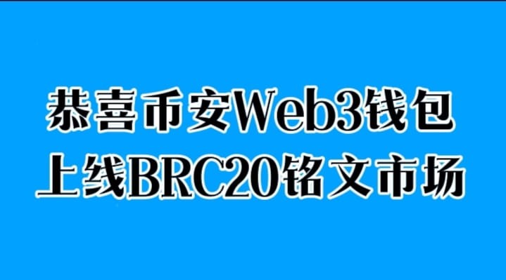 币安Web3钱包上线BRC20铭文市场期待已久 祝贺上线！